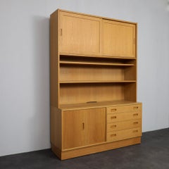 Danish Modern Oak Wall Cabinet by Poul Hundevad, Denmark 1960s