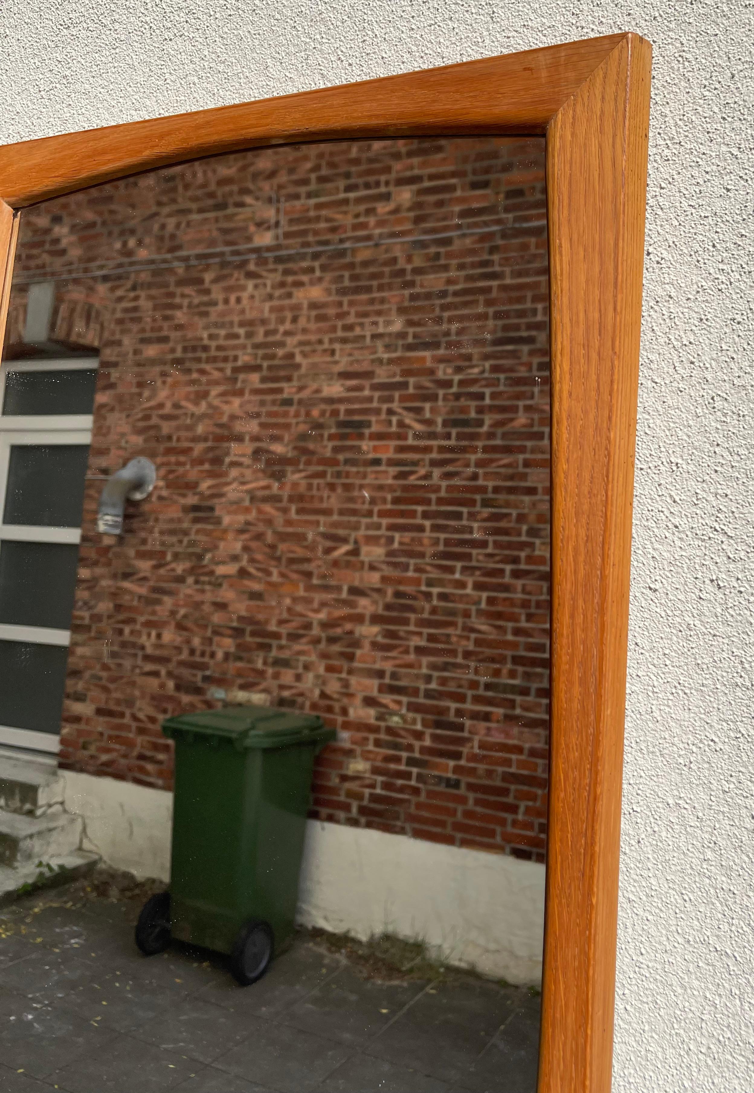 Danish Modern Oak Wall Mirror by Aksel Kjersgaard, 1960s For Sale 1