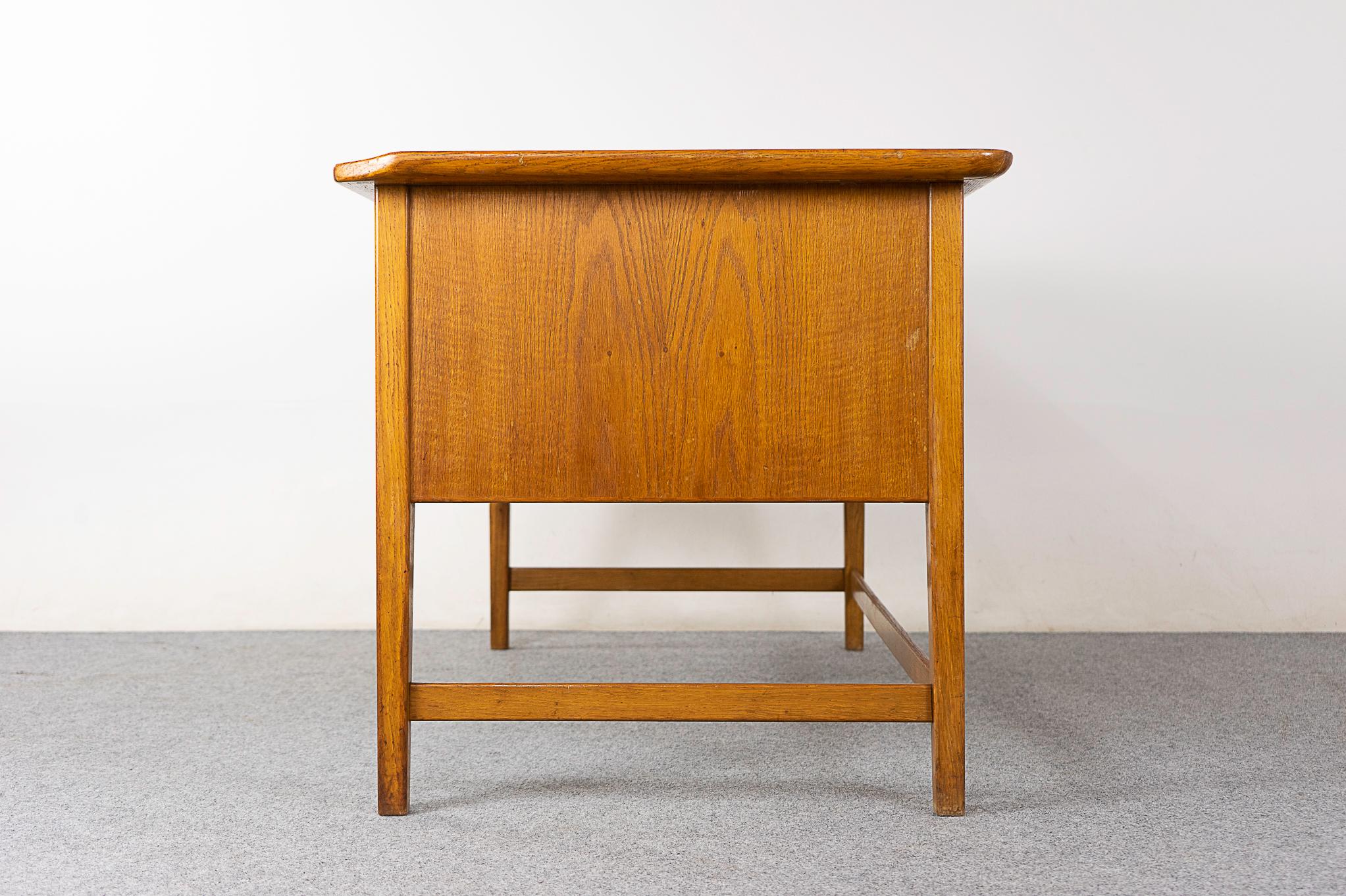Danish Modern Oak Writing Desk For Sale 4