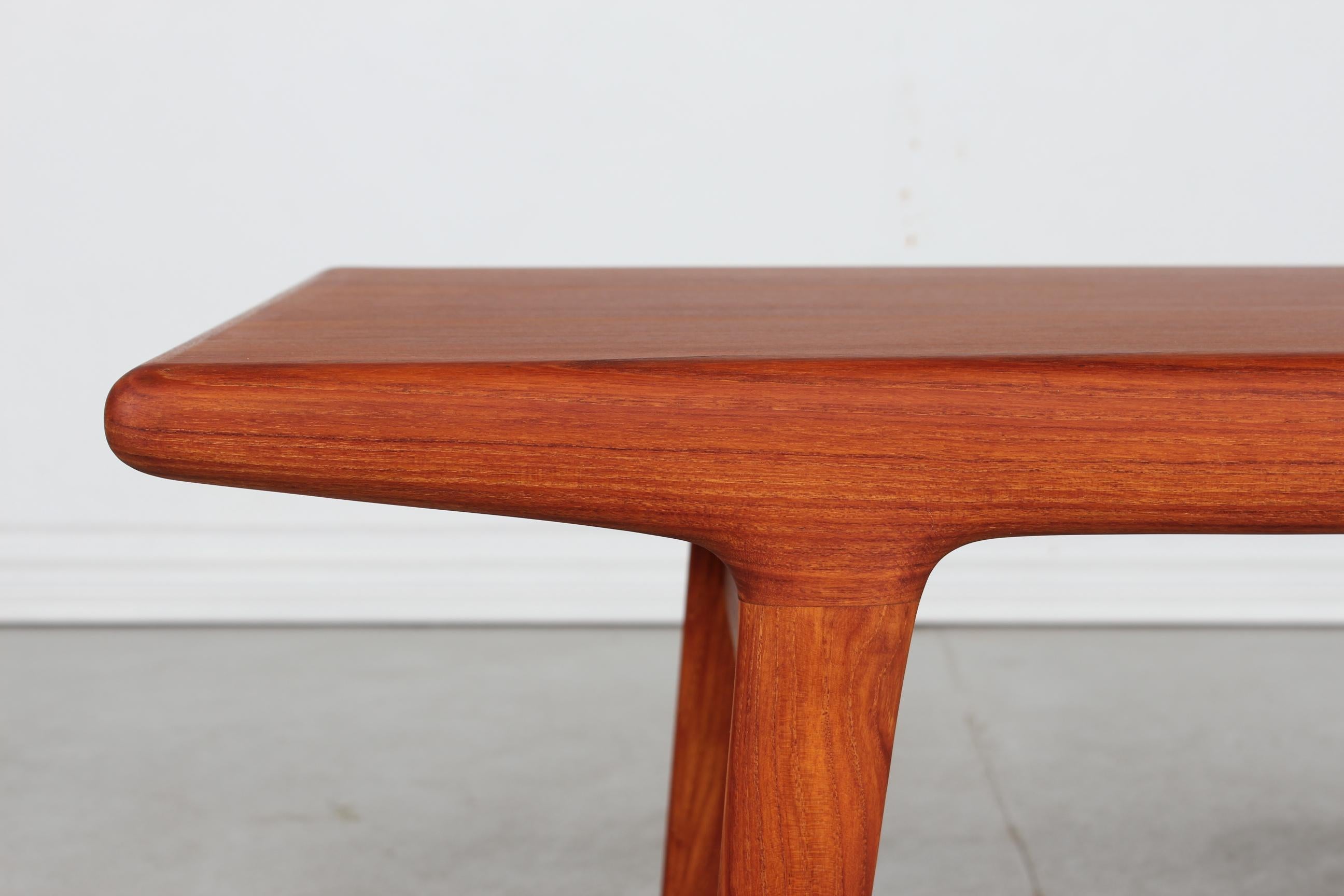 Woodwork Danish Modern Oblong Coffee Table of Teak Made by Danish Cabinetmaker 1960s