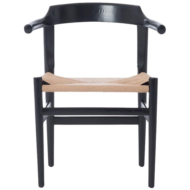 Danish Modern Occasional Chair with Truncated Arms