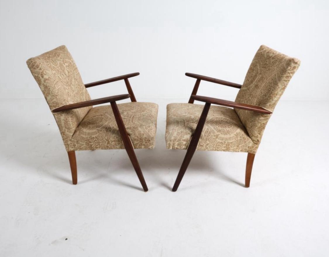 Danish Modern Occasional Living Room Armchairs In Fair Condition For Sale In Brooklyn, NY