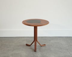 Tavolo da salotto moderno danese di Selig, teak con intarsi in ardesia, anni '50