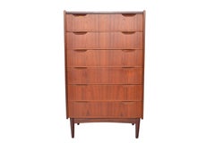 Danish Modern Old Growth Teak Midcentury Highboy Dresser