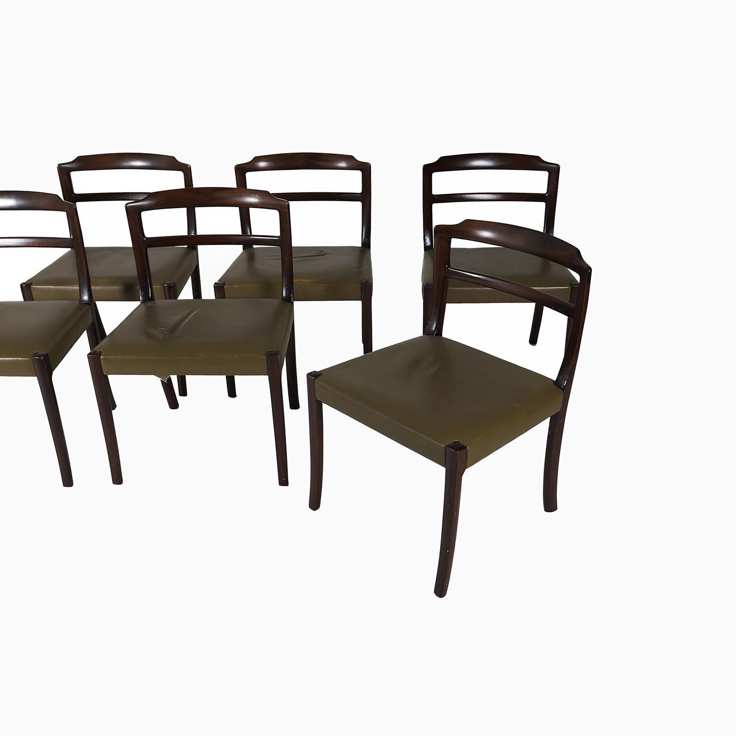 Danish Modern Ole Wanscher Dining Chairs In Good Condition For Sale In Minneapolis, MN