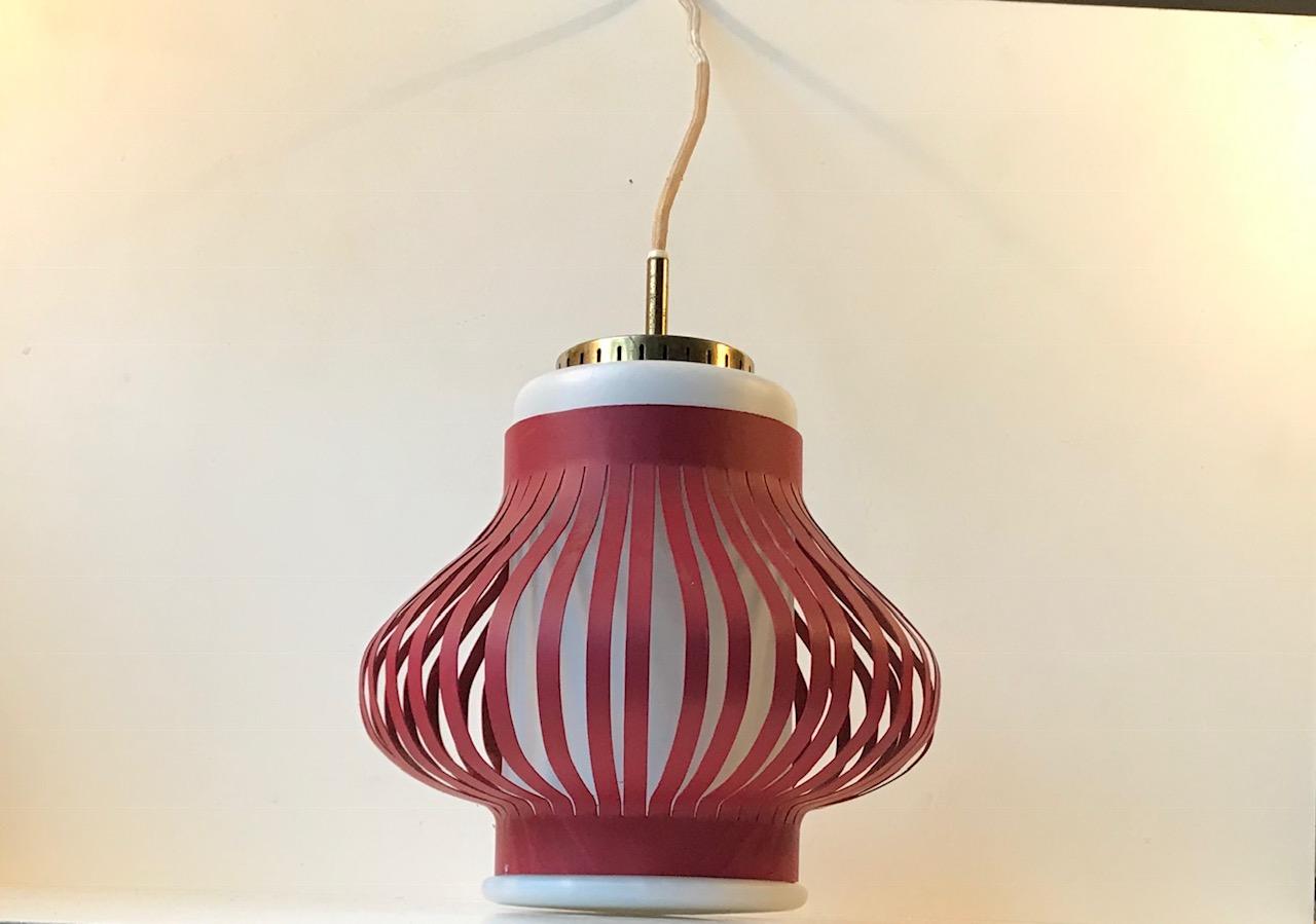 Mid-Century Modern Danish Modern 'Opal Lamella' Pendant Lamp by Svend Aage Holm-sørensen, 1950s