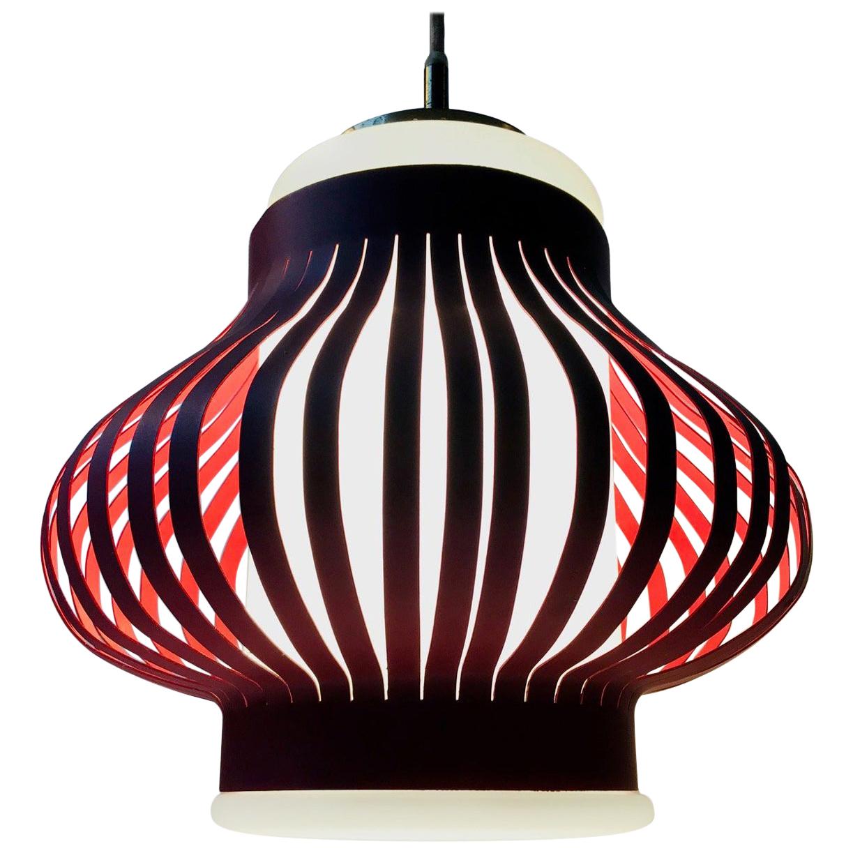 Danish Modern 'Opal Lamella' Pendant Lamp by Svend Aage Holm Sorensen, 1950s For Sale