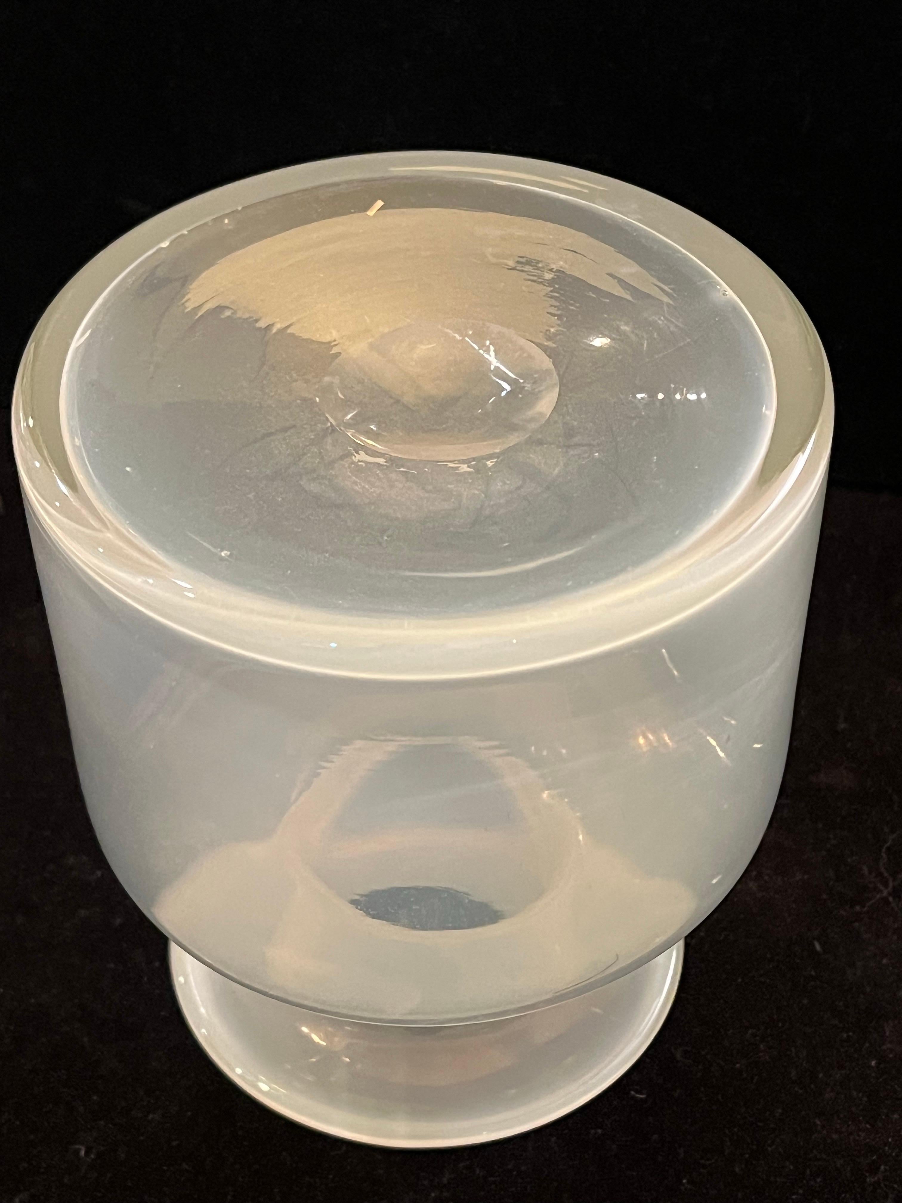 Danish Modern Opalescent Wide Rim Blown Glass Gulvase by Holmegaard In Excellent Condition In San Diego, CA