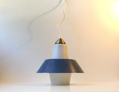 Danish Modern Opaline Glass Pendant from Voss, 1950s