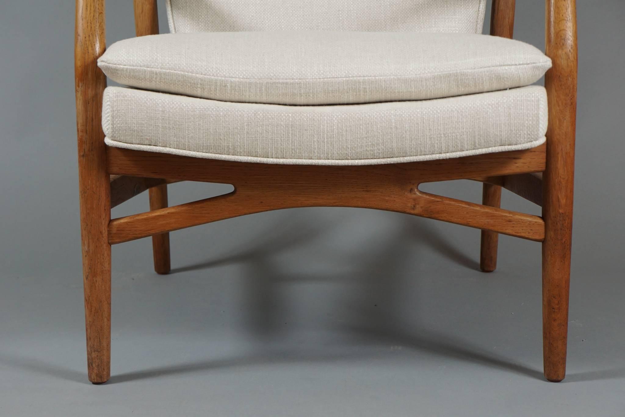 Scandinavian Modern Danish Modern Open Armchair by Designer Kurt Olsen