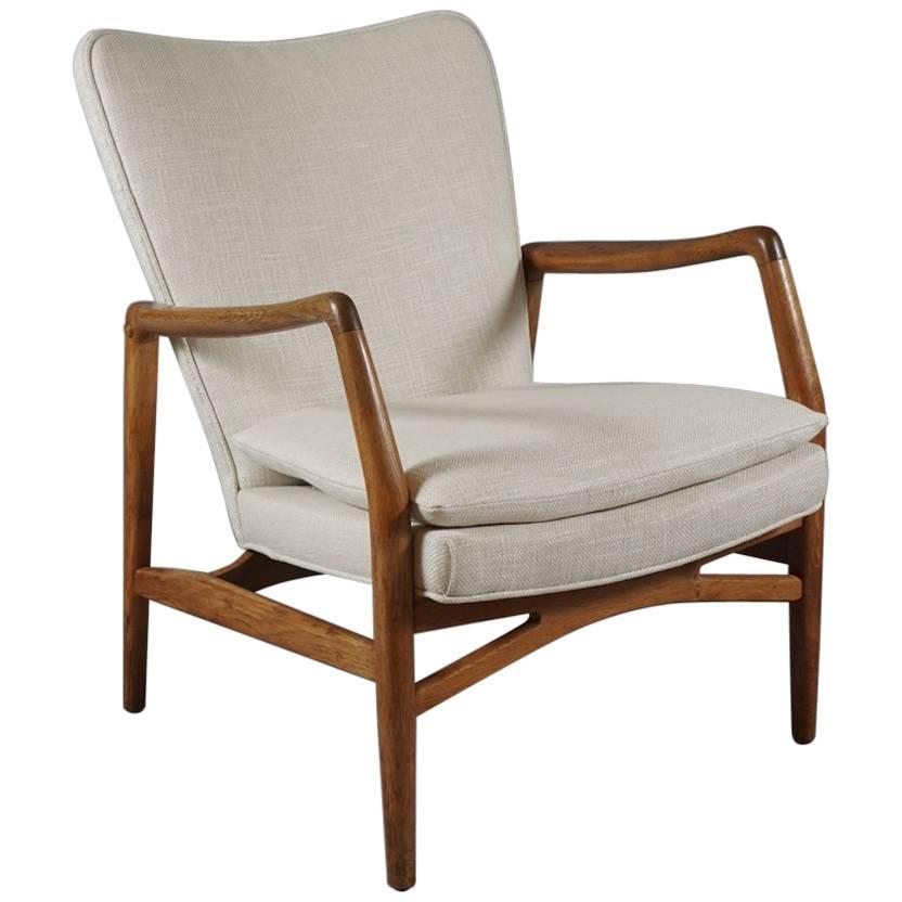 Danish Modern Open Armchair by Designer Kurt Olsen