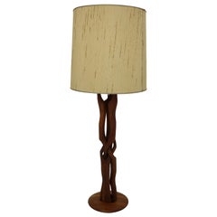 Danish Modern Organic Form Teak Table Lamp, 1960 Denmark