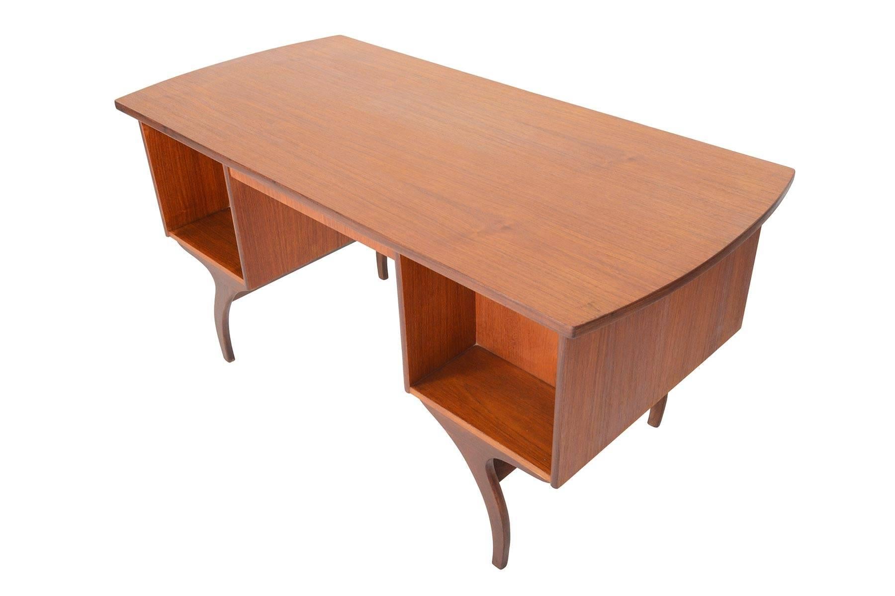 Danish Modern Organic Teak Writing Desk 3