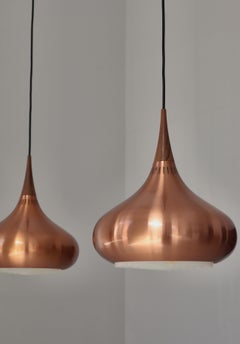 Suspensions modernes danoisesOrient Major en cuivre patiné de Jo Hammerborg, 1963