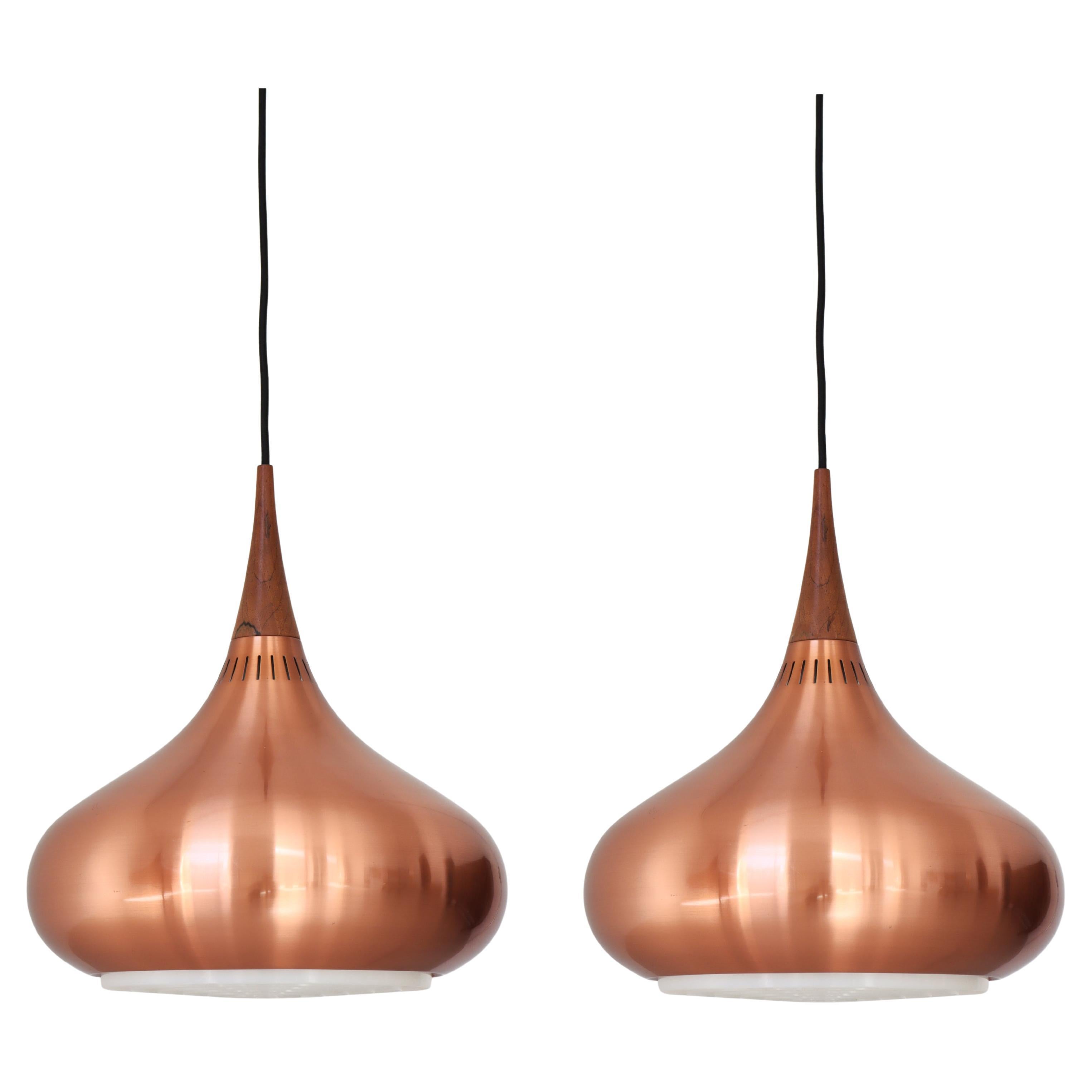 Danish Modern "Orient Major" Pendants in Patinated Copper by Jo Hammerborg, 1963