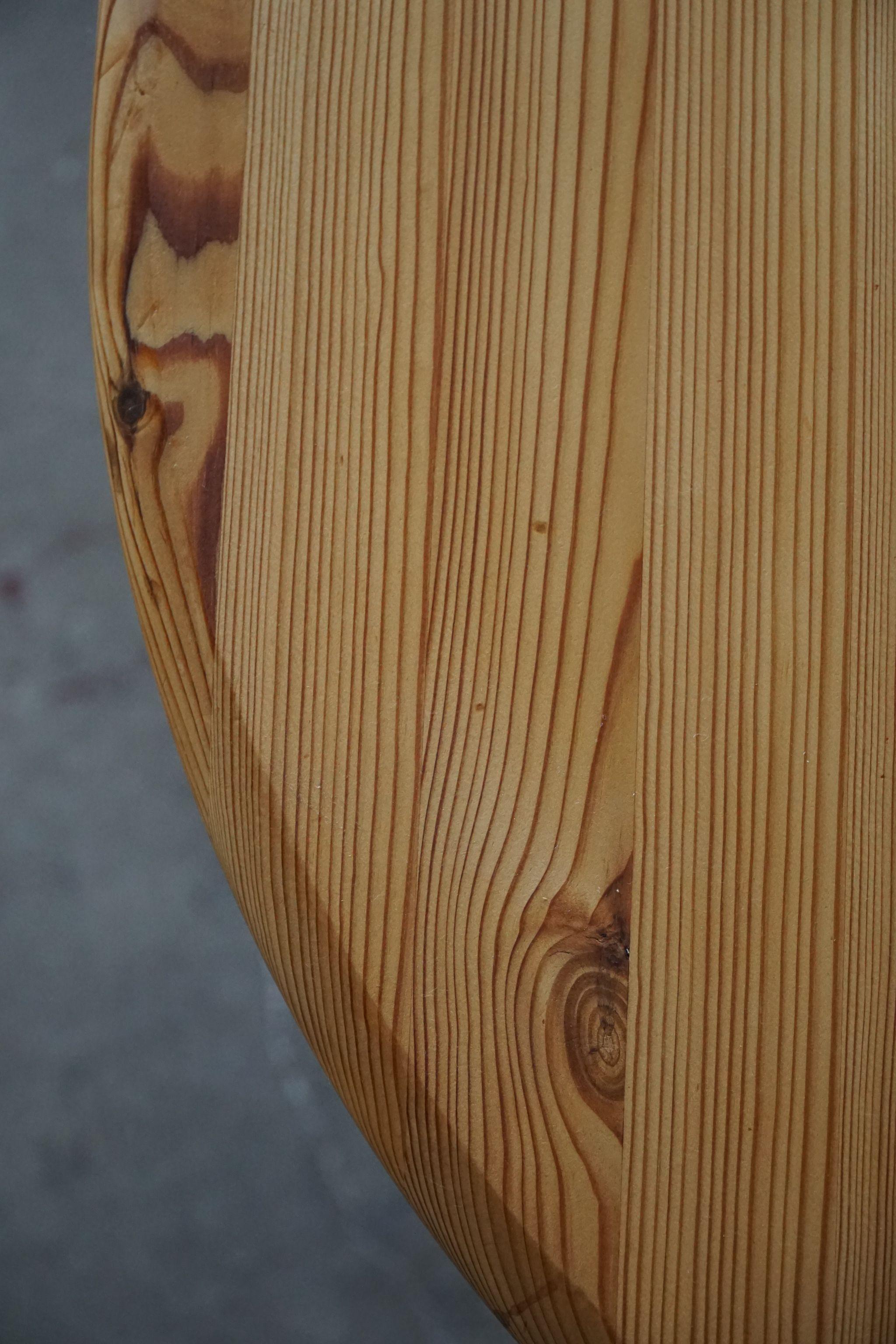 Danish Modern Oval Coffee Table in Solid Pine, Rainer Daumiller Style