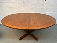 Danish Modern Oval Extendable Dining Table By Skovby