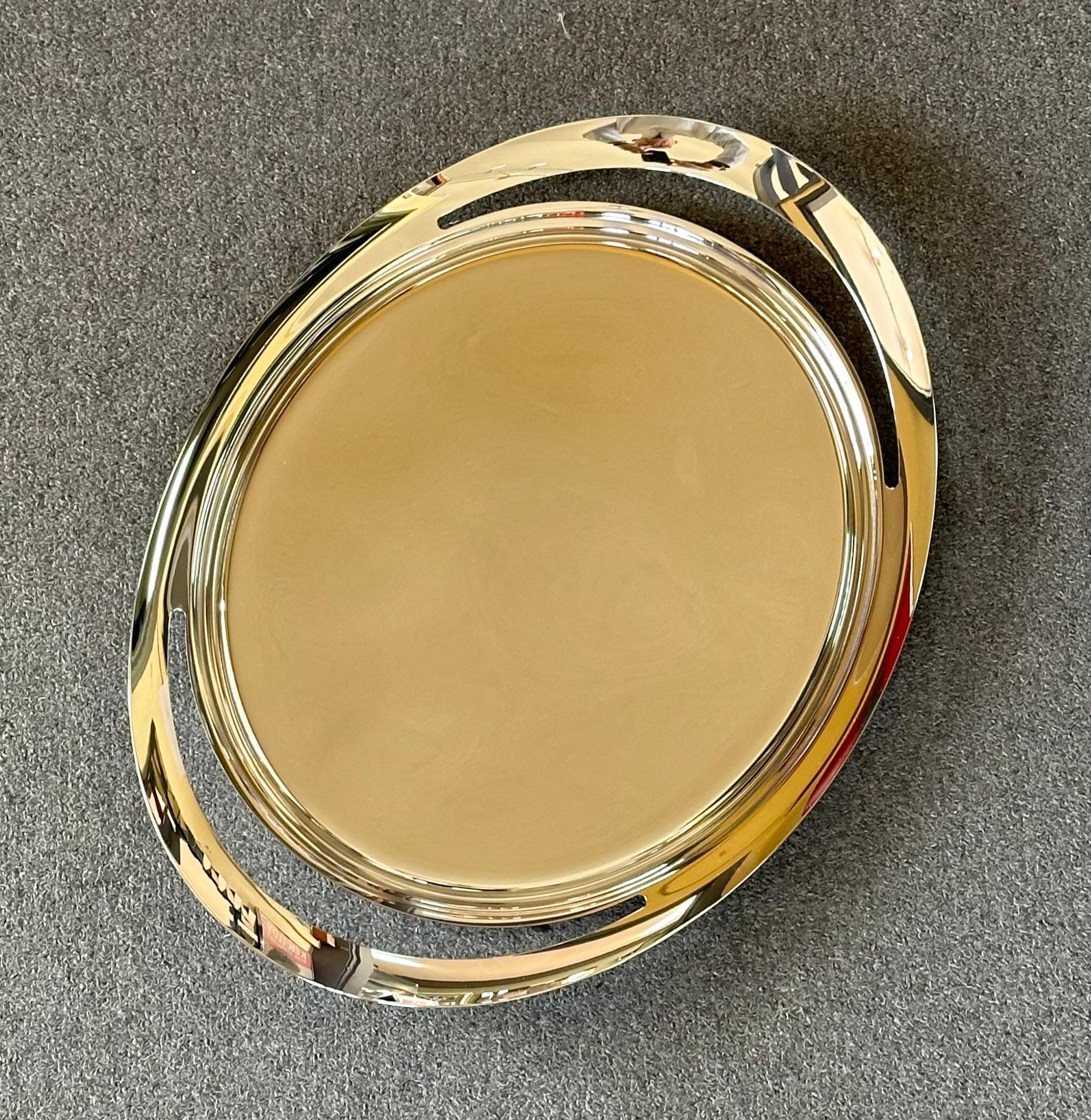 Danish Modern Oval Stainless Steel 