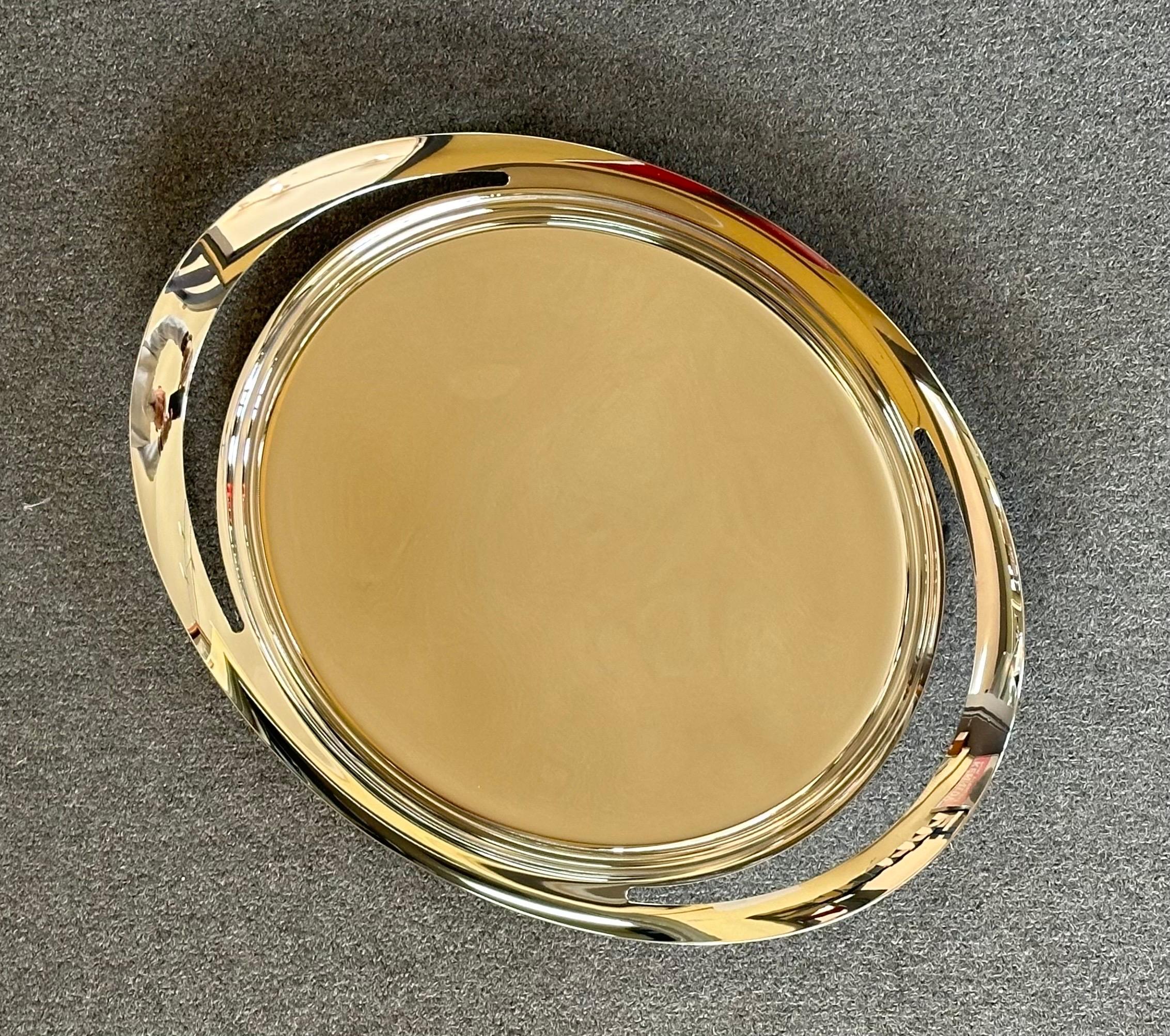 20th Century Danish Modern Oval Stainless Steel 