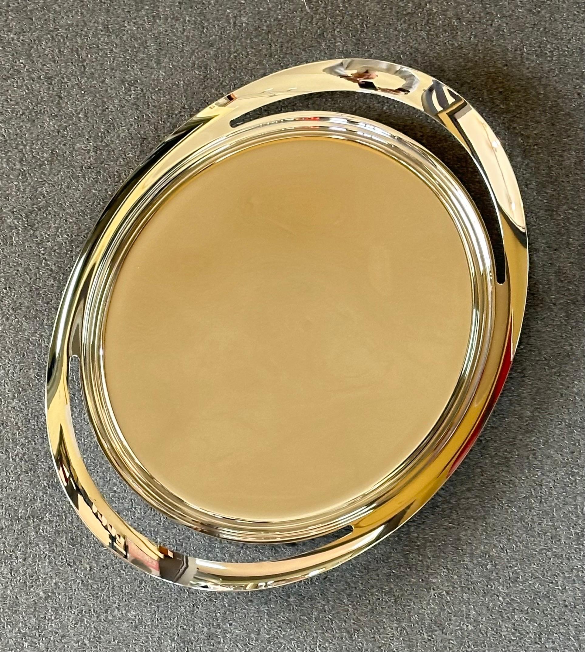 Danish Modern Oval Stainless Steel 