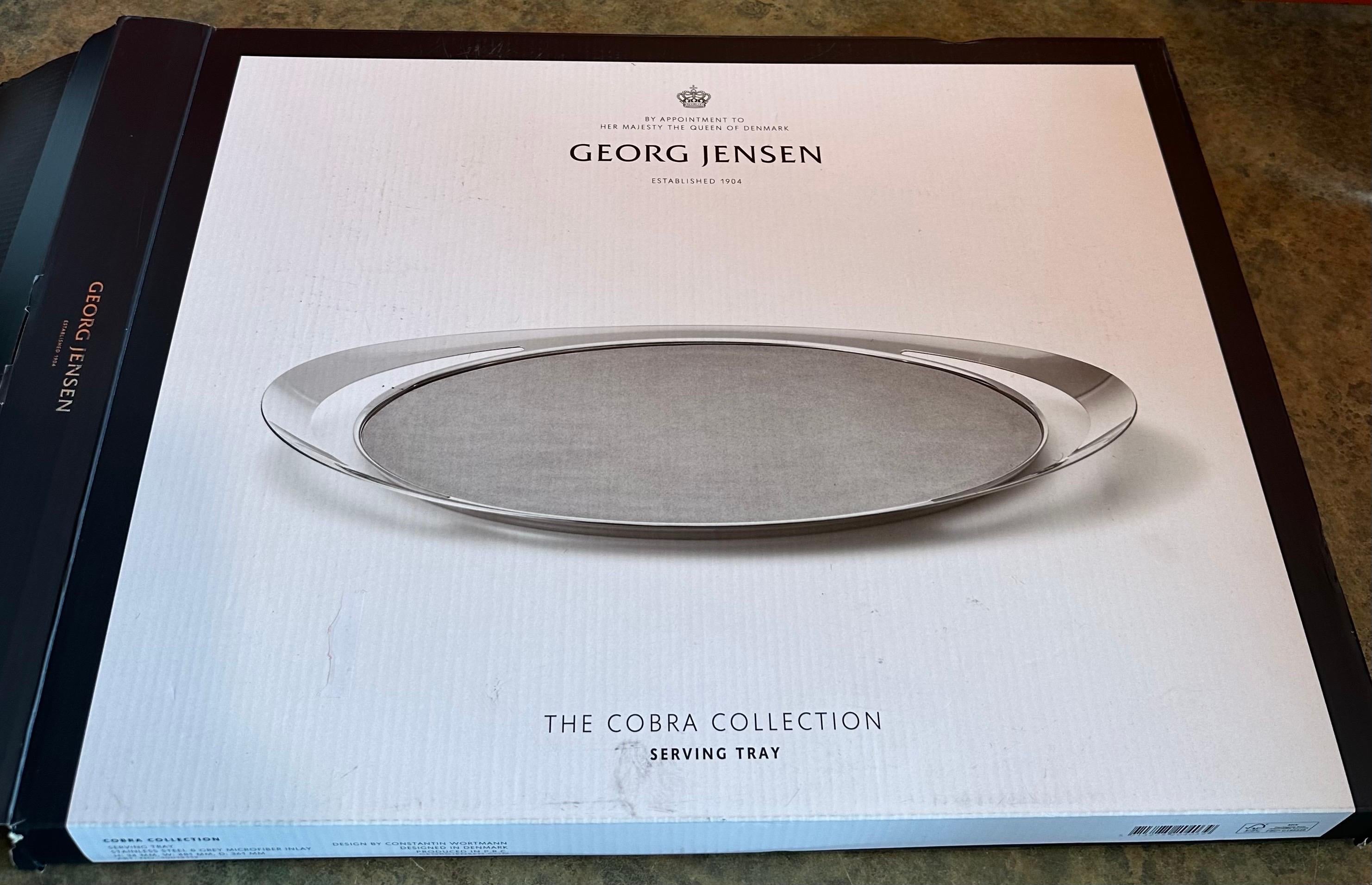 Danish Modern Oval Stainless Steel 