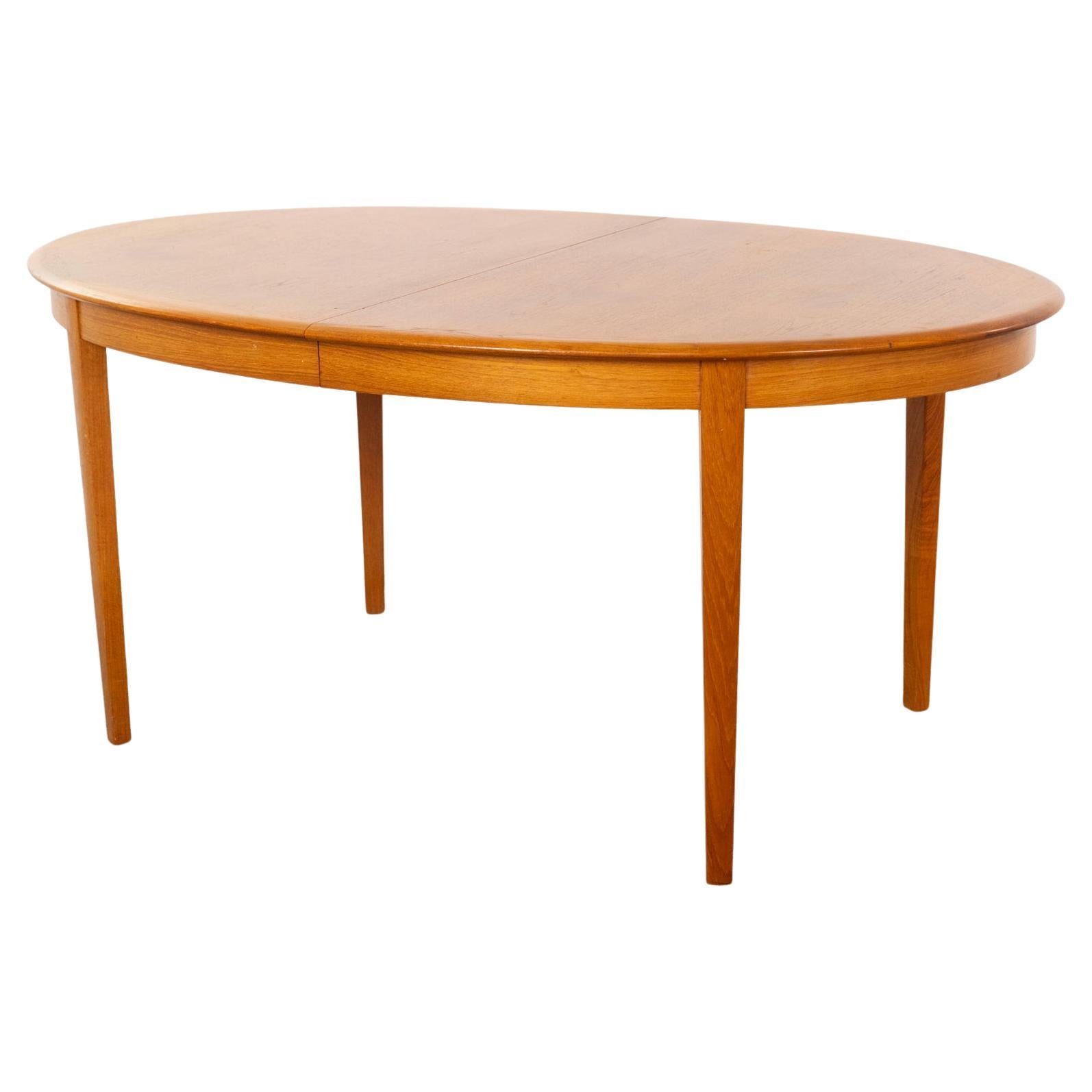 Danish Modern Oval Teak Dining Table
