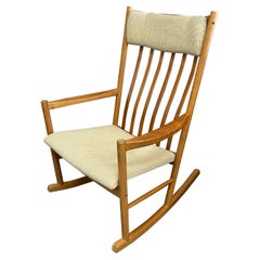 Danish Modern Oversized Teak Rocking Chair by Hans Wegner for Tarm Stole