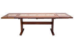 Danish Modern Ox Art Rosewood & Tile Dining Table