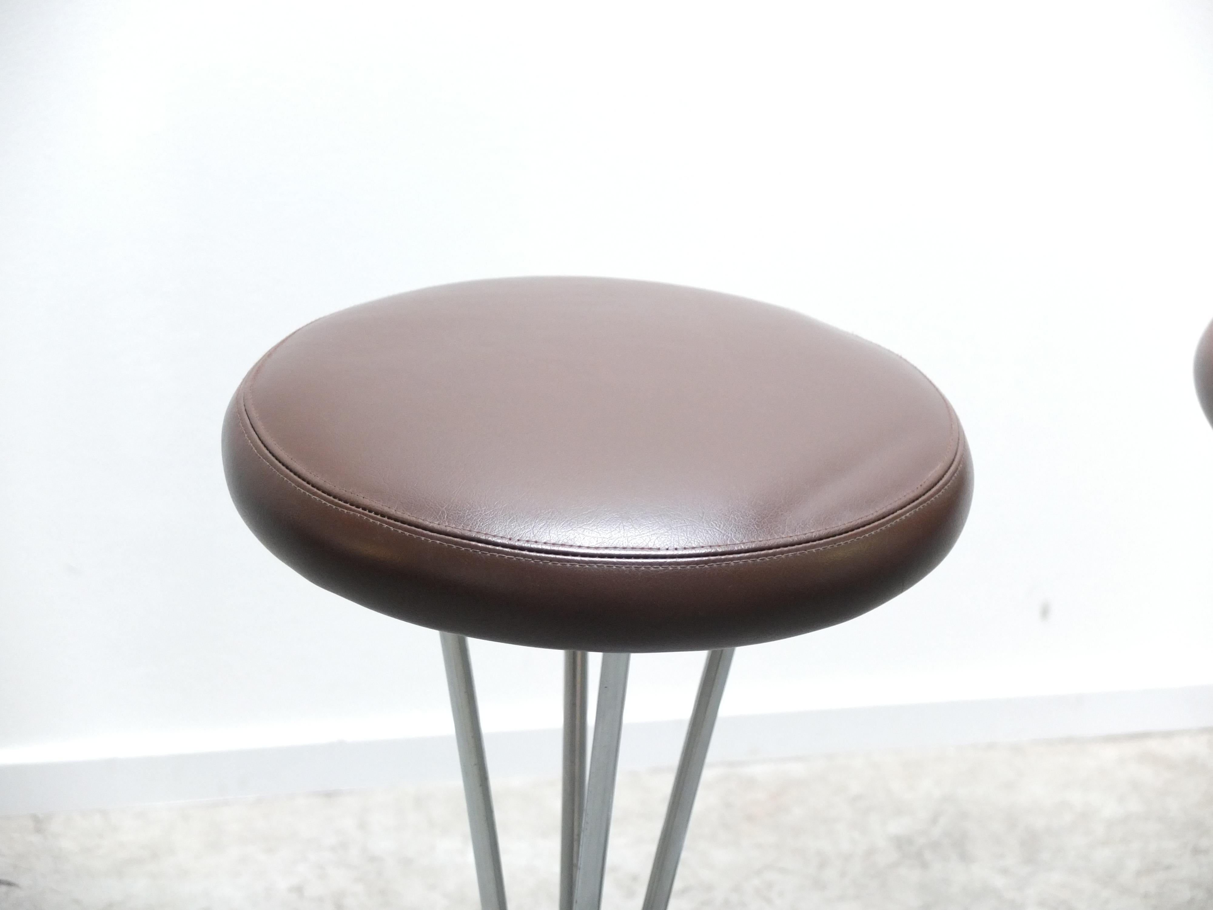 Danish Modern Pair of Bar Stools by Piet Hein for Fritz Hansen, 1960s 6