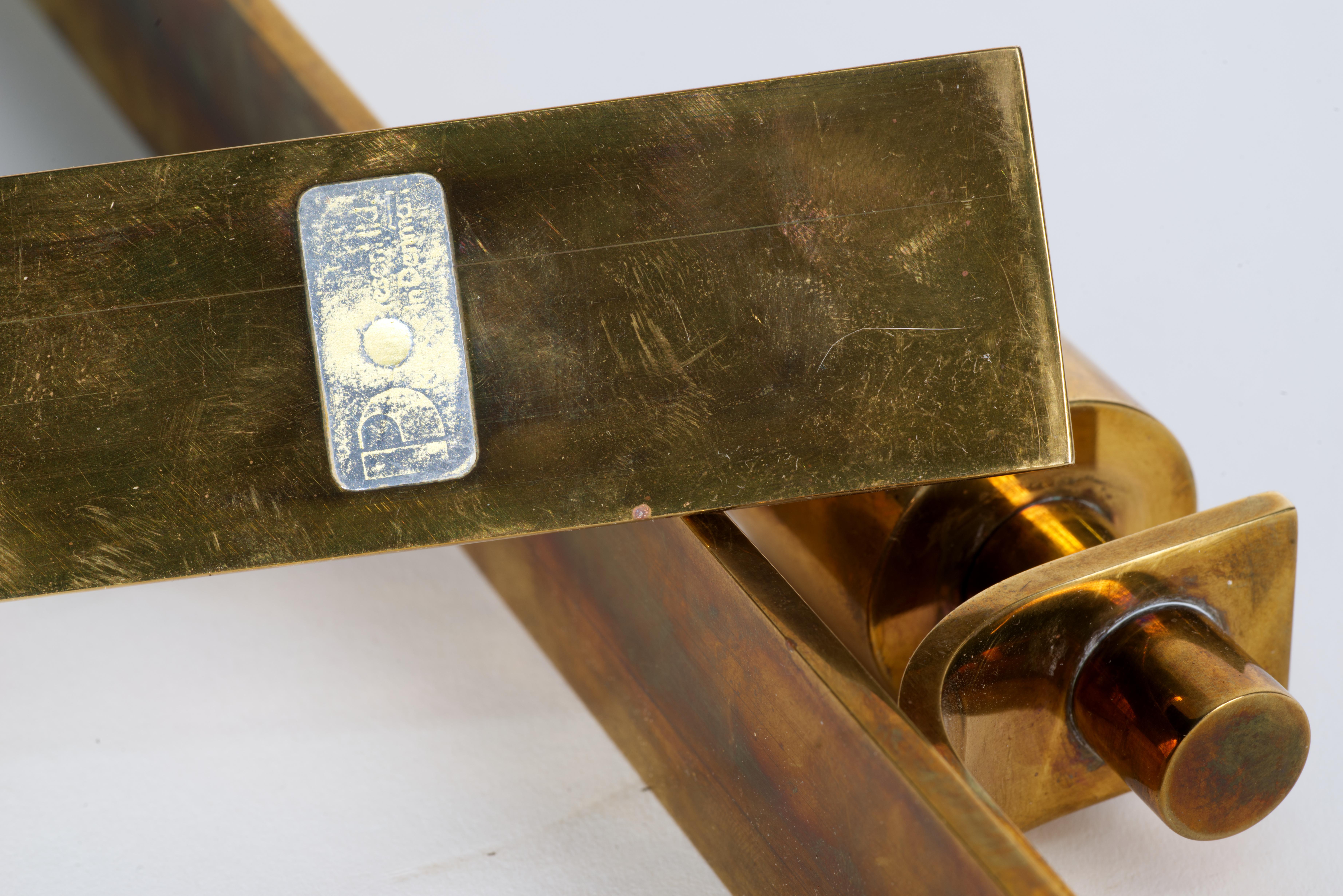 Danish Modern Pair of Brass Wall-Mounted Candle Holders, Dan Present, 1960s 2
