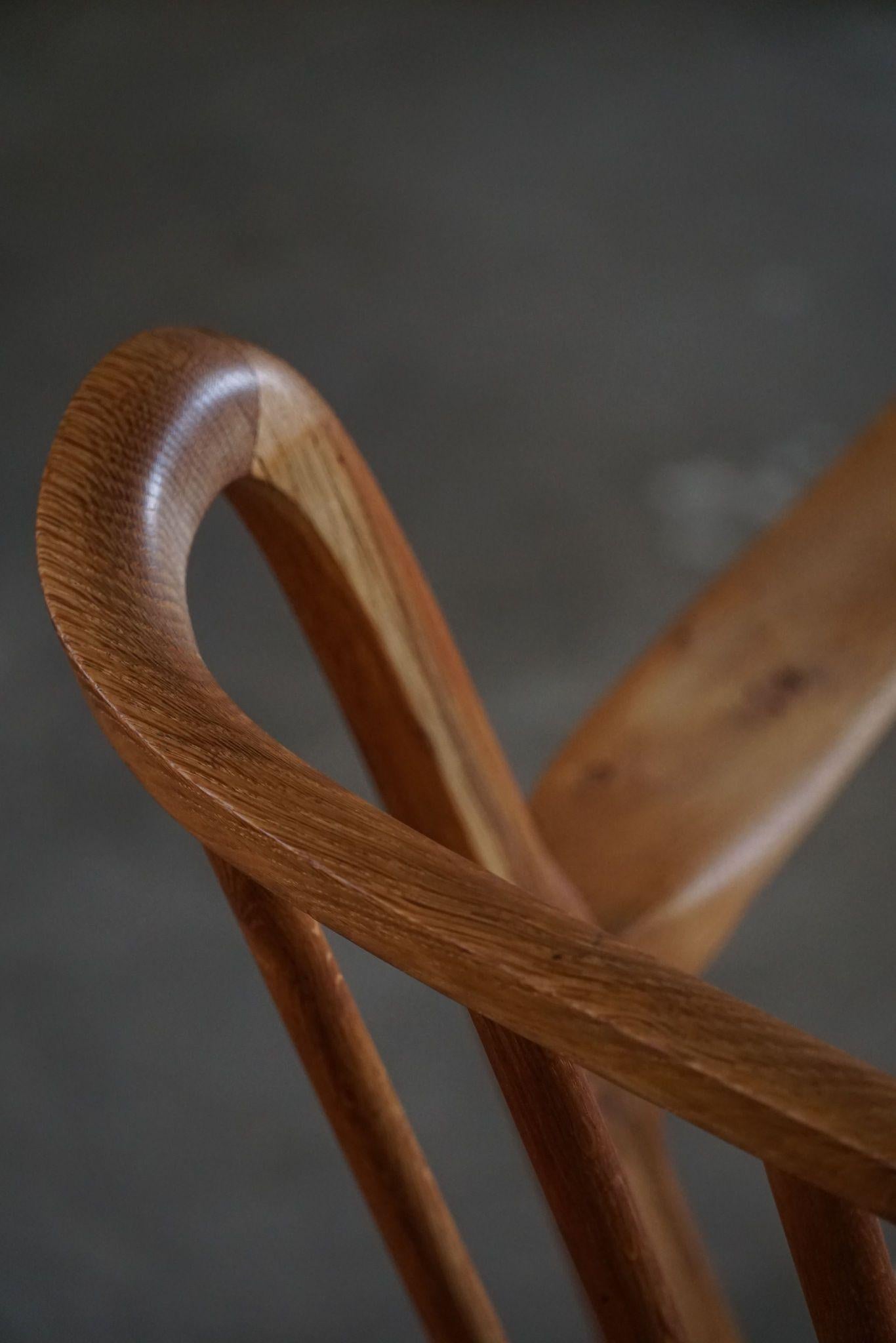 Danish Modern, Pair of Easy Chairs in Oak & Lambswool, Alfred Christensen, 1940s 10