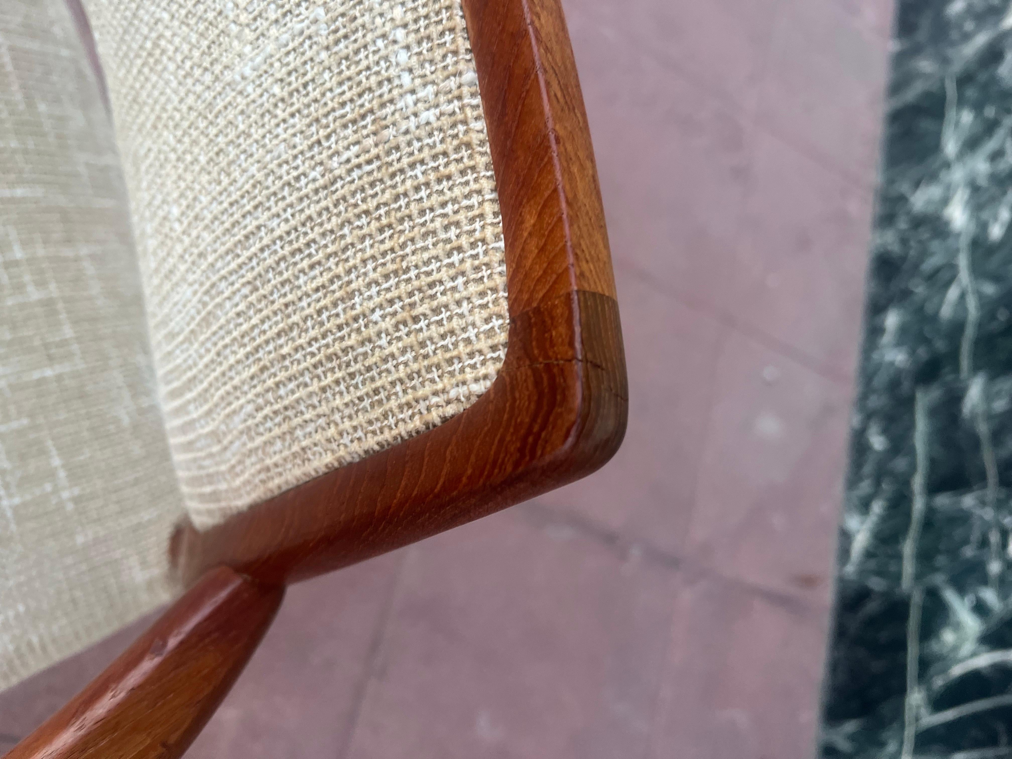 20th Century Danish Modern Pair of Rare Armchairs in teak by Niels Moller Model 65