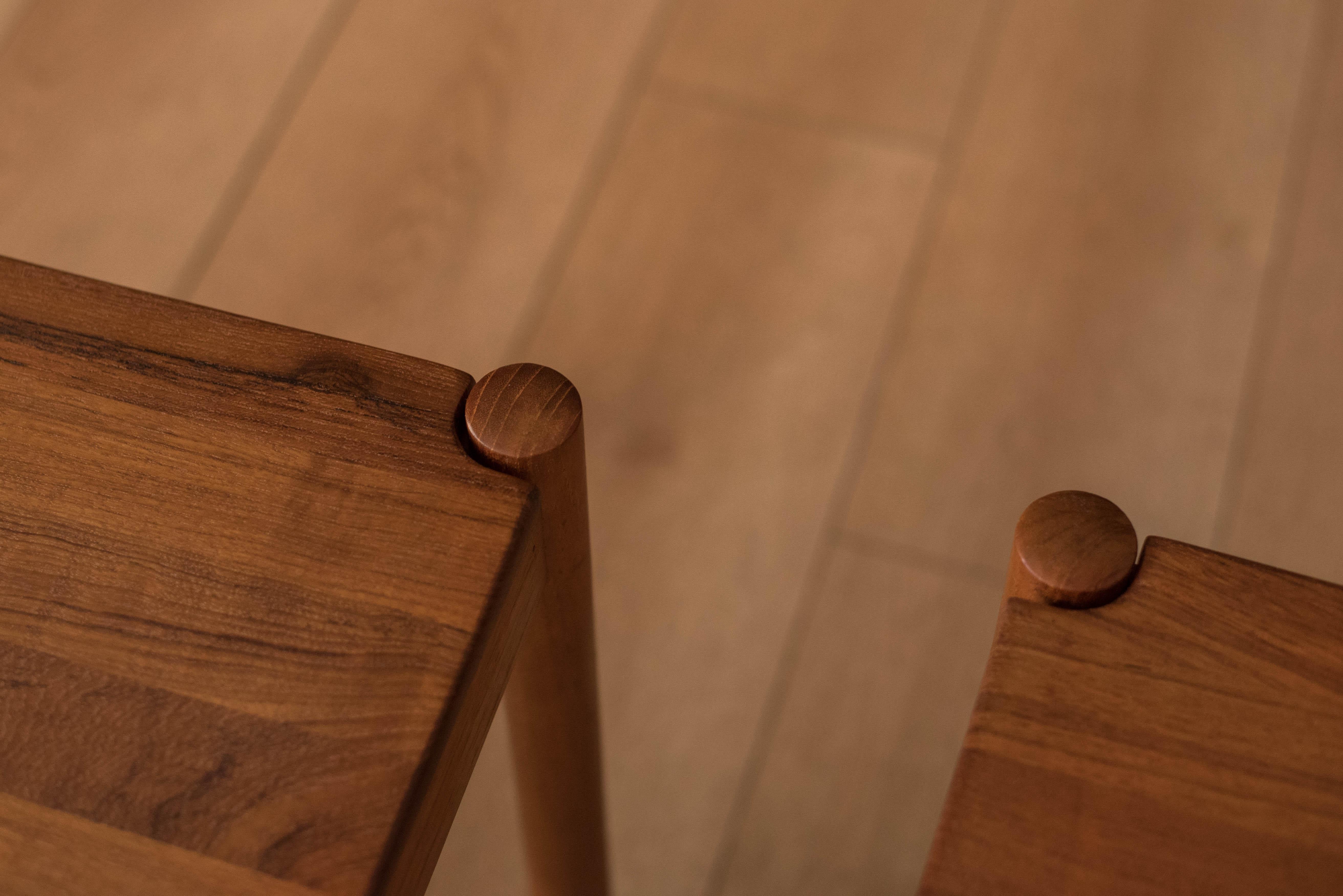 Danish Modern Pair of Solid Teak End Tables by Magnus Olesen For Sale 2