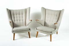 Juego de 2 sillones "Papá" Oso de estilo moderno danés, años 50