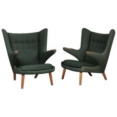Juego de 2 sillones "Papá" Oso de estilo moderno danés, años 50
