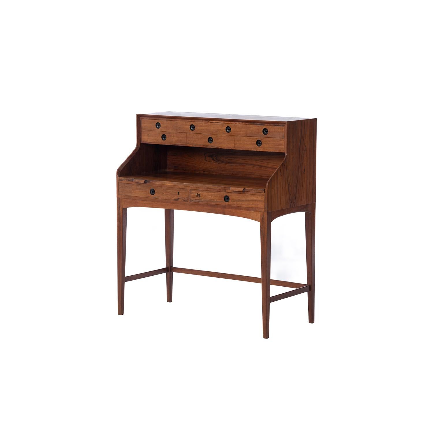 Scandinavian Modern Danish Modern Peder Pedersen Rosewood Secretary Desk