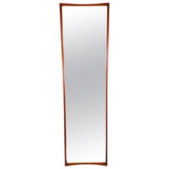 Danish-Modern Pedersen & Hansen Style Teak Wall Mirror By Asbjorn-Mobler