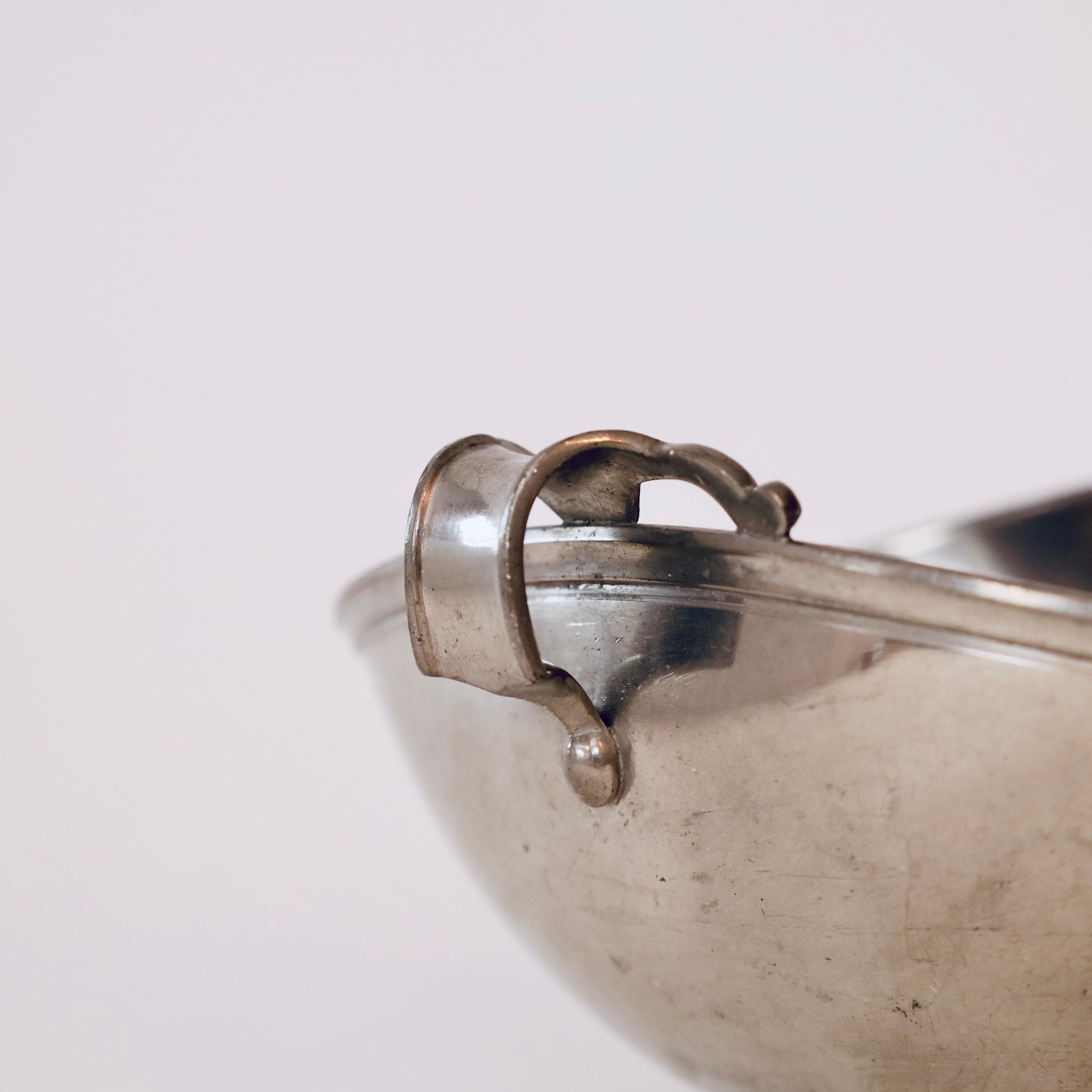 Danish modern pedestal pewter bowl by Just Andersen, 1930s, Denmark For Sale 7