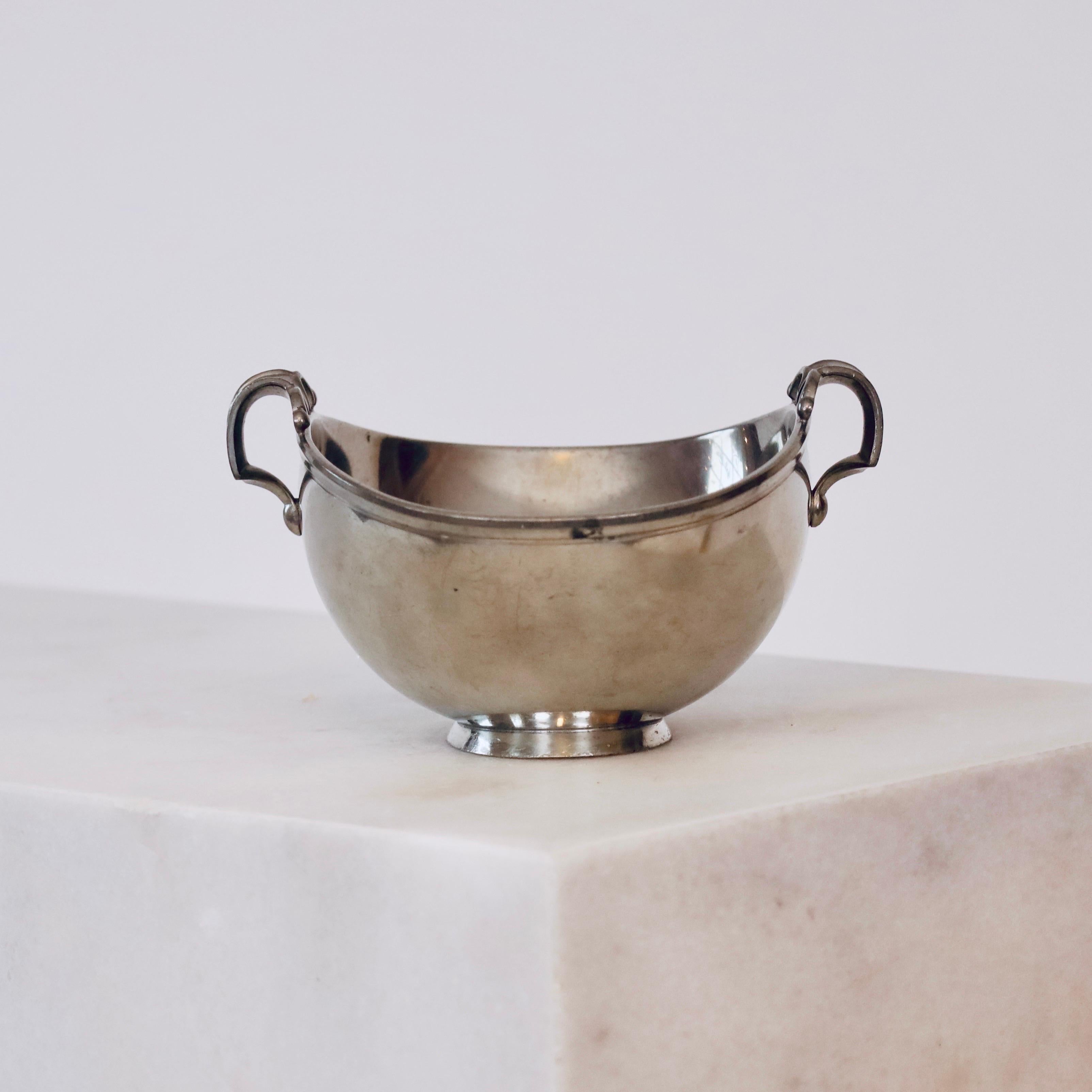 Danish modern pedestal pewter bowl by Just Andersen, 1930s, Denmark For Sale 1