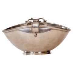Danish modern pedestal pewter bowl by Just Andersen, 1930s, Denmark