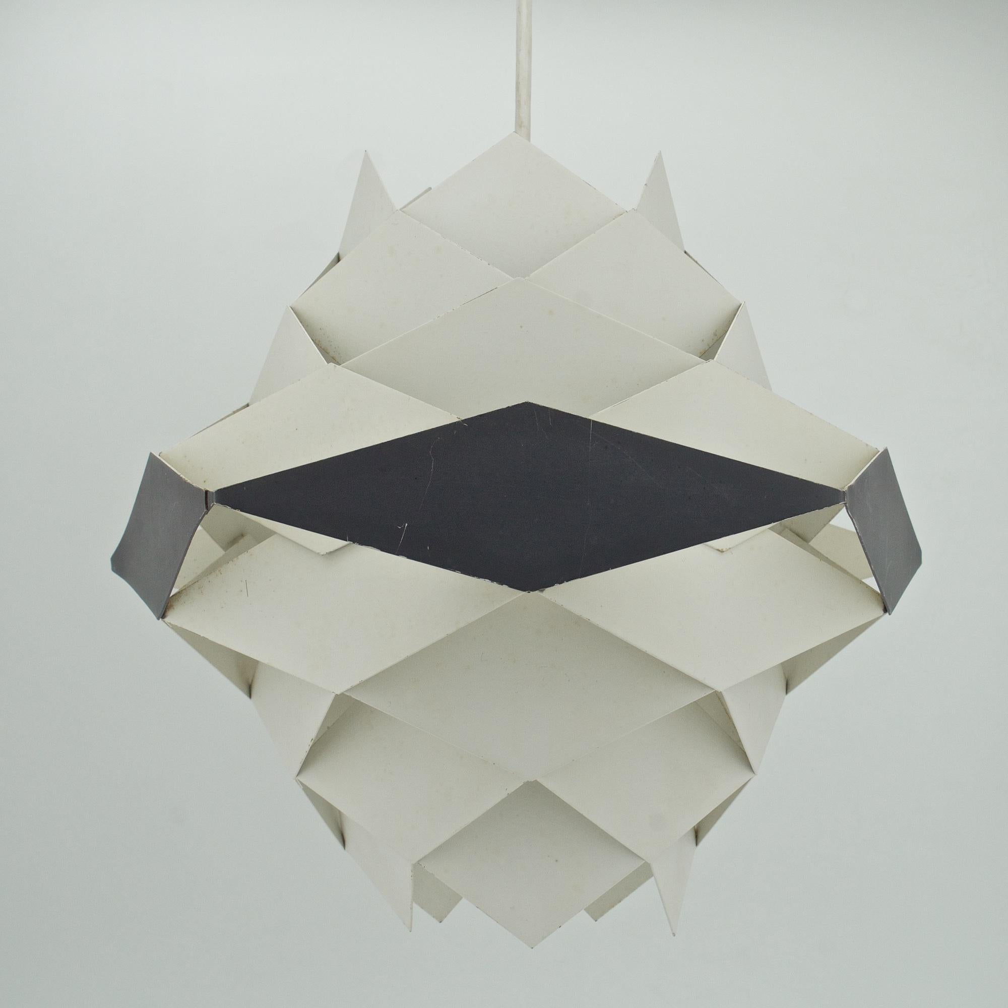 American Danish Modern Pendant Lamp Post and Beam Kitchen Midcentury Cabin Geometric For Sale