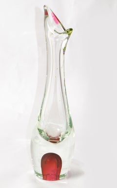 Danish Modern Per Lutken Style Large Blown Art Glass Vase Holmegaard Attributed