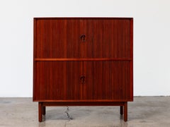Danish Modern Peter Hvidt & Orla Mølgaard-Nielsen Zweistöckiger Tambour-Schrank