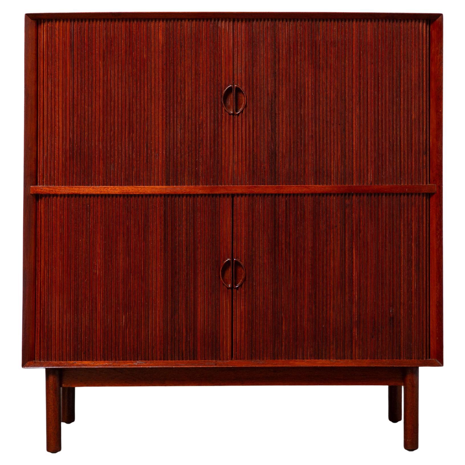 Danish Modern Peter Hvidt & Orla Mølgaard-Nielsen Two Level Tambour Cabinet