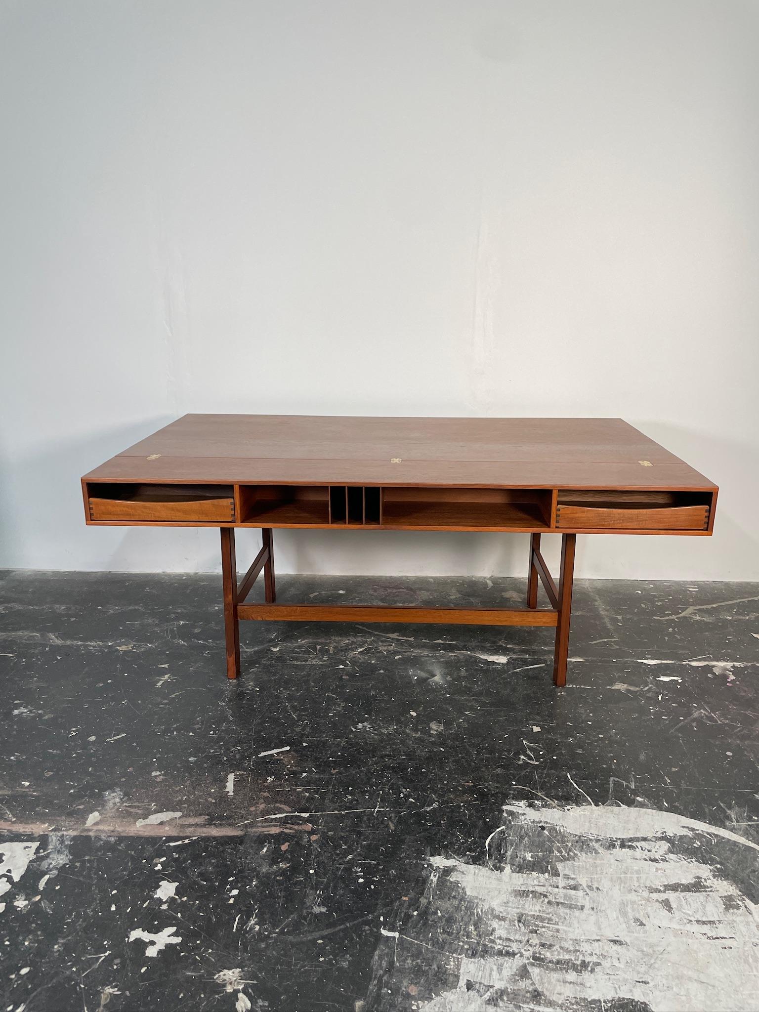 Mid-20th Century Danish Modern Peter Løvig Nielsen Flip-Top Teak Desk
