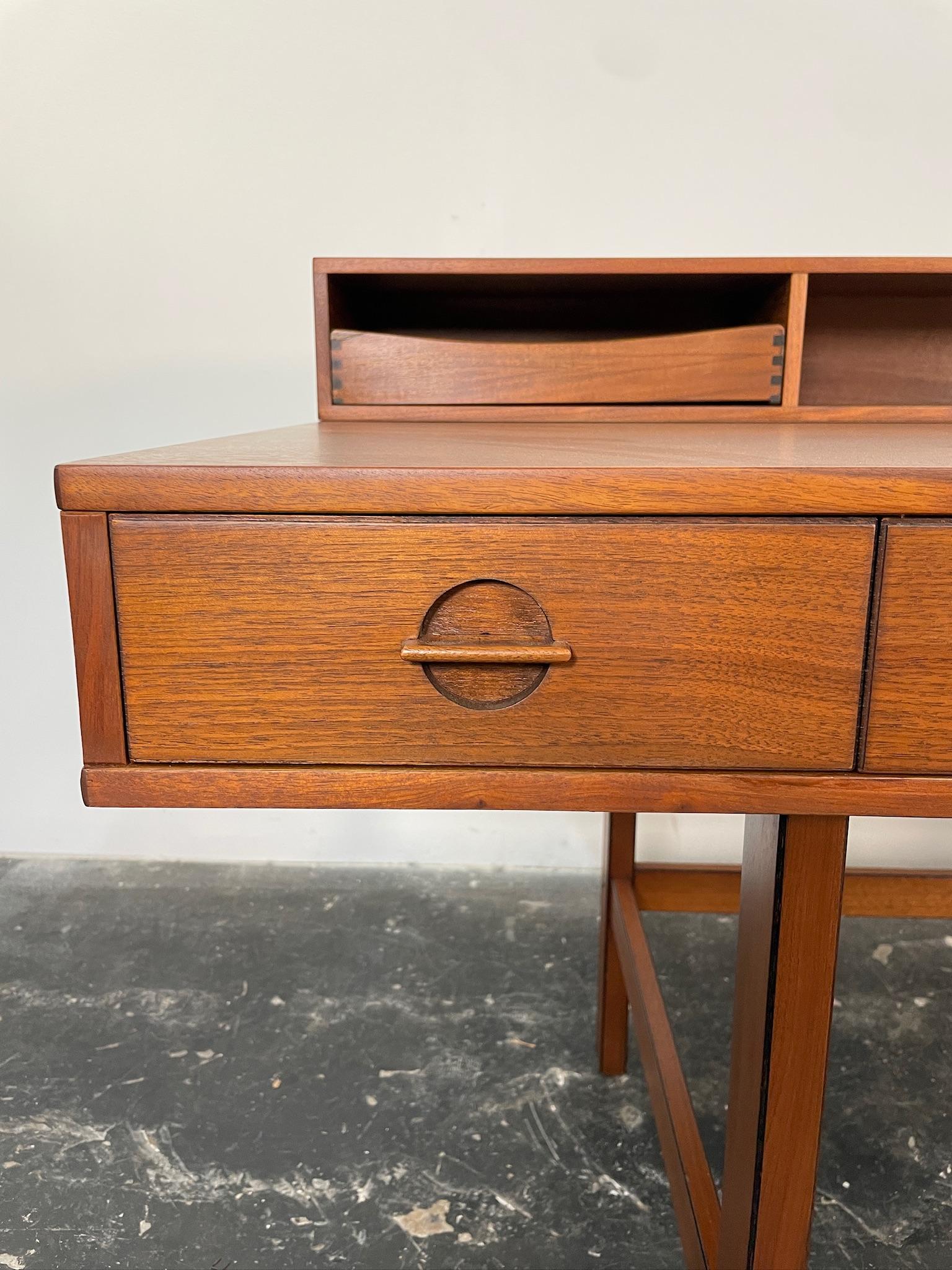 Danish Modern Peter Løvig Nielsen Flip-Top Teak Desk 3