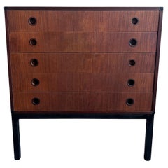 Danish modern Petite teak chest of drawers by Hans Hove & Palle Petersen