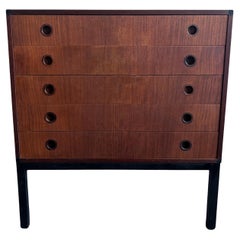 Danish modern Petite teak chest of drawers by Hans Hove & Palle Petersen