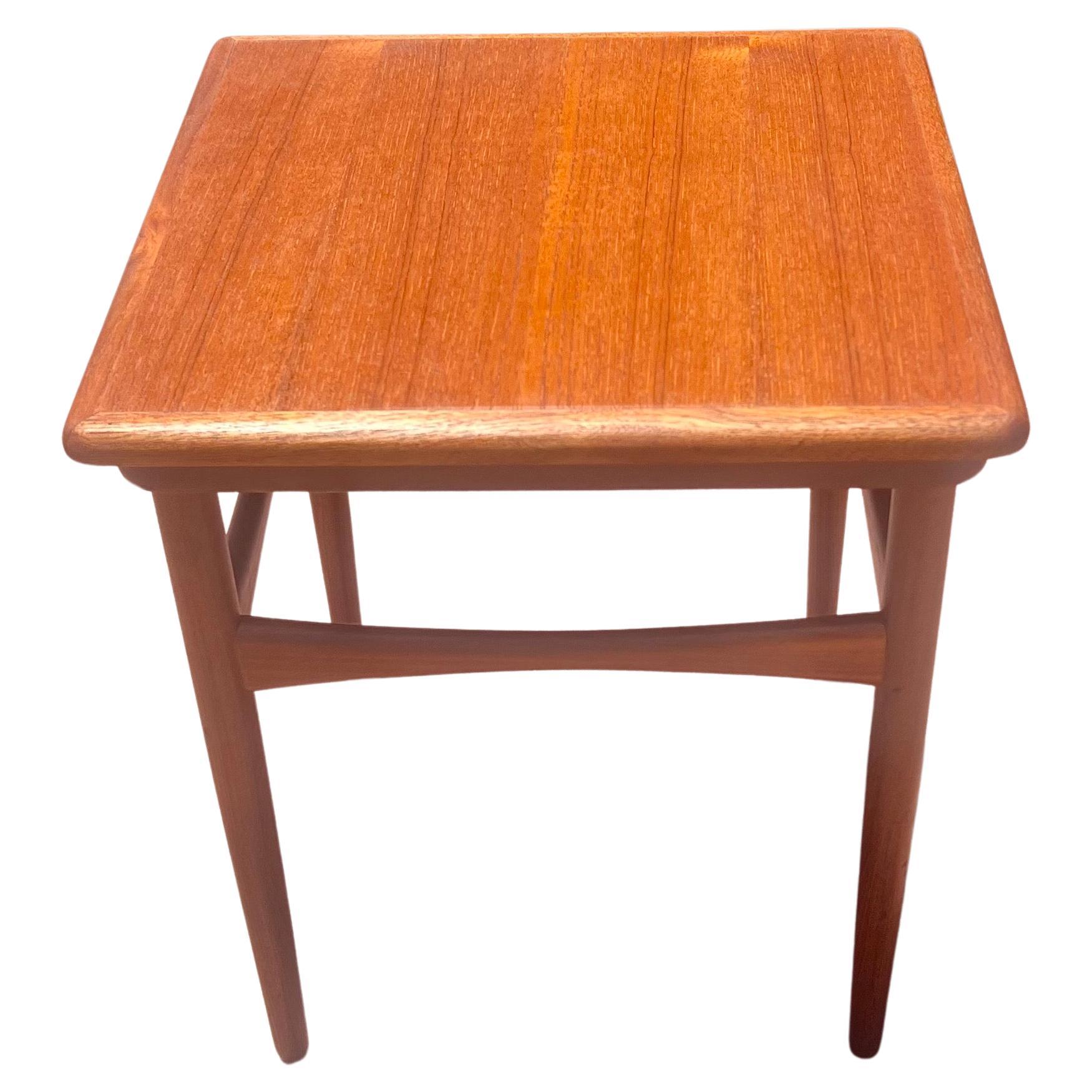 Danish Modern Petite Teak Cocktail End Table by Kai Christiansen In Excellent Condition In San Diego, CA