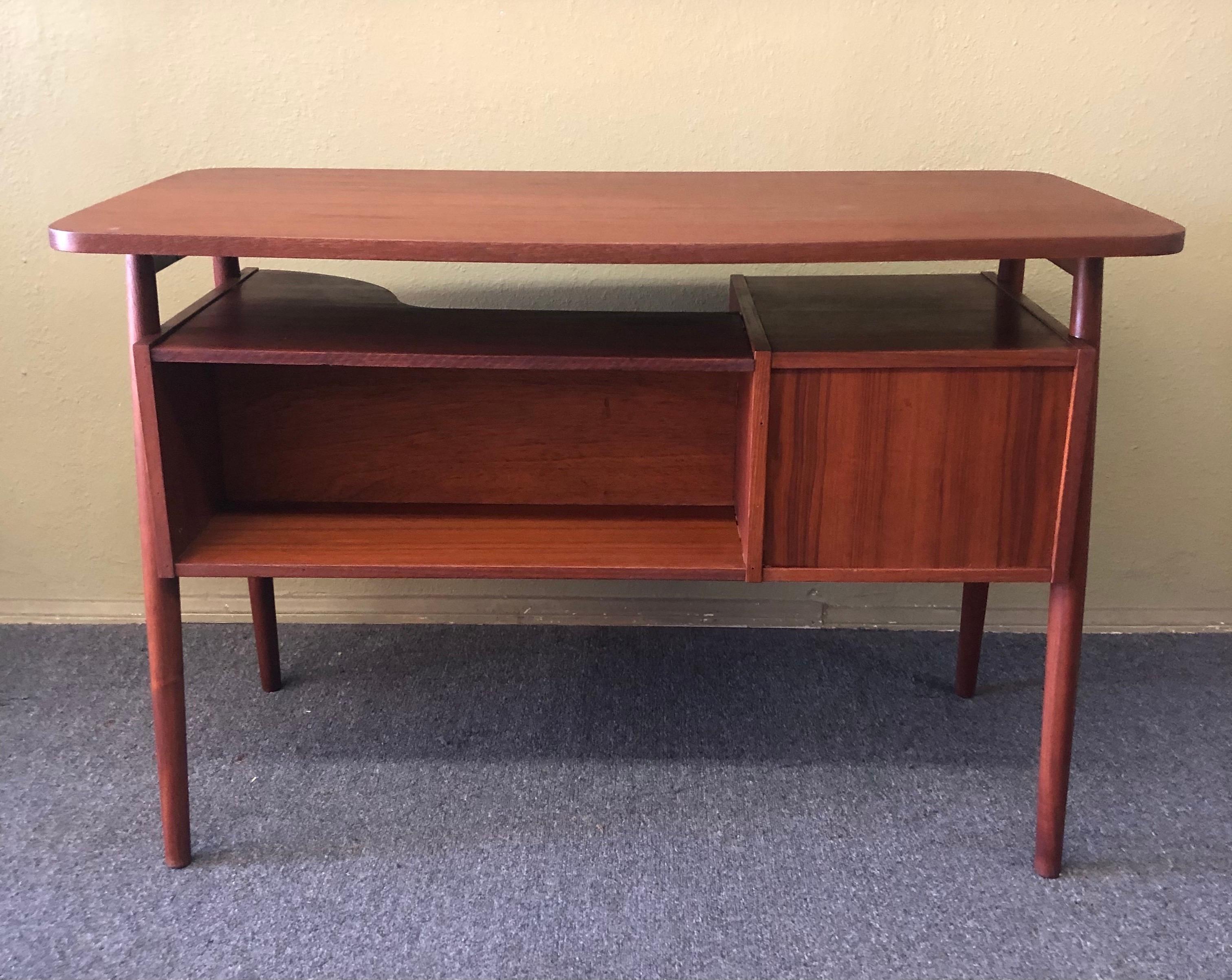 Danish Modern Petite Teak Desk by Gunnar Nielsen for Tibergaard 2